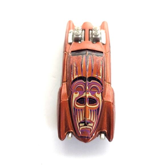 Vintage 2000 Mattel Hot Wheels Evil Twin Diecast Metal Mayan Graphics Car - Picture 5 of 6